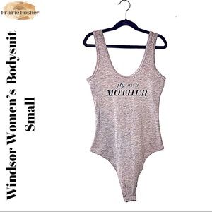 Windsor Bodysuit, Womens Small, Grey, NWOT, PrairieposherCA